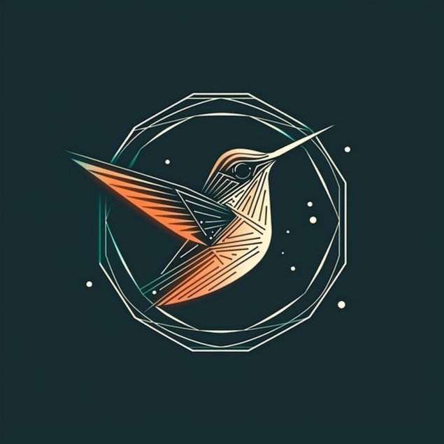 Gelber Vogel Logo mit Midjourney erstellt